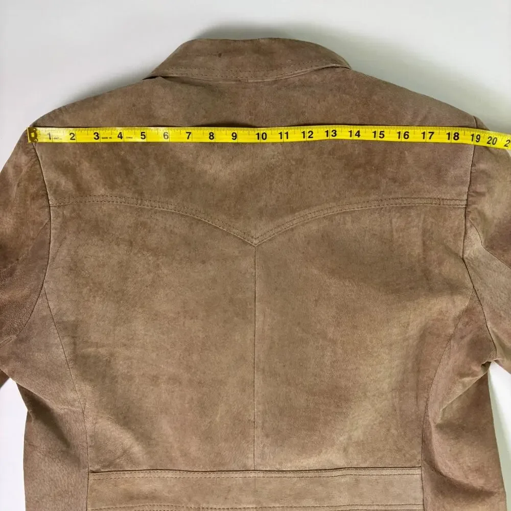 Vintage 70's William Barry Western Suede Leather Blazer Men's 46 Cowboy Jacket